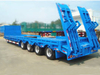 Low Prices 120ton 4axles Flatbed Low Bed Truck Semi Trailer in China