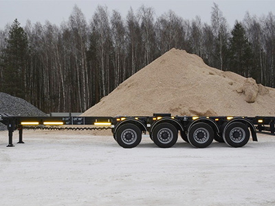 4 Axle 65T Container Skeleton Semi Trailer
