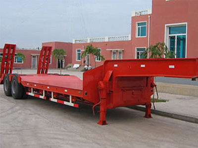 2 Axle 40 Ton Low Bed Truck Semi Trailer
