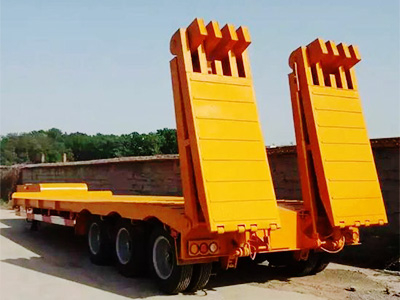 Low Price 3 Axle 60 Ton Low Bed Truck Semi Trailer