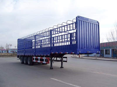 3 Axle 40ft High Drop Side Cattle Gated Stake Fence Truck Semi Trailer